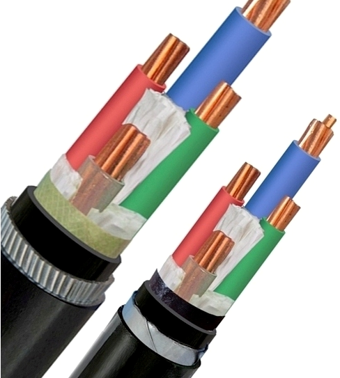 cable acorazado de la corriente eléctrica de la cinta de acero del cable 4x300 mm2 del PVC YJV22 de 0.6/1kV XLPE DSTA